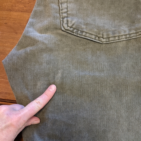 Vintage 1990s Abercrombie & Fitch Army Green Corduroy - Picture 6 of 6